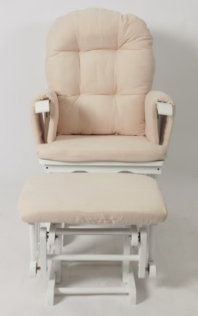 glider with recline White+Cream
